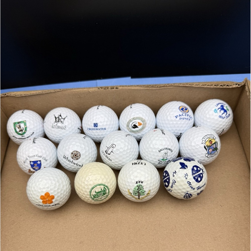 Lot of 15 Collectible Logo Golf Balls Mixed Logos ~ Golf Ball Collection